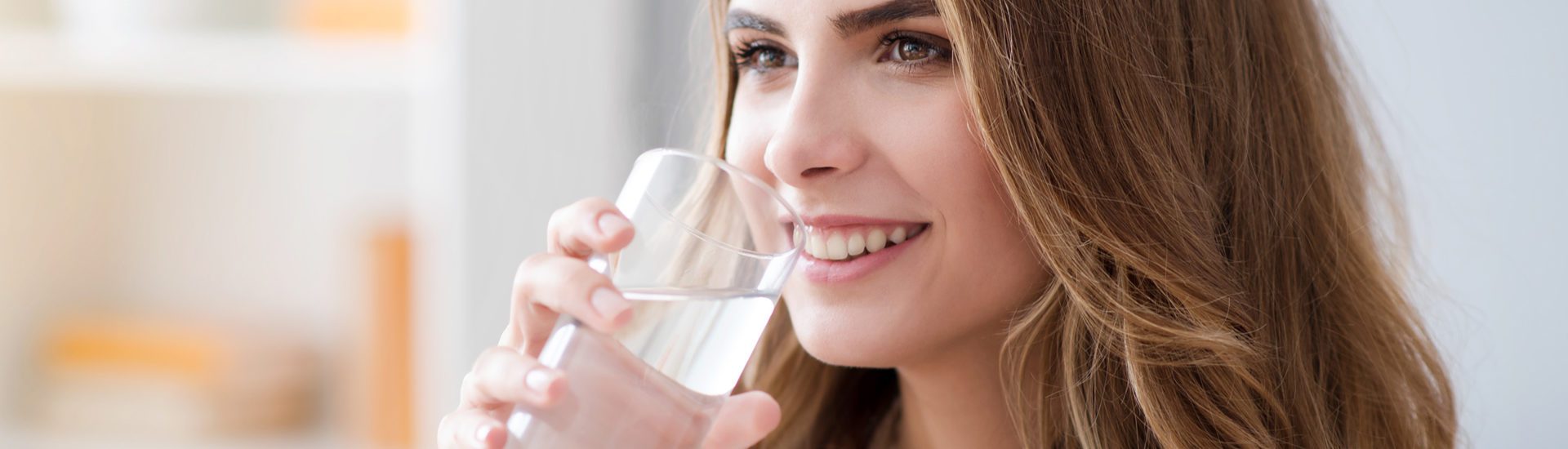 Happily Drink water after fluoride treatment
